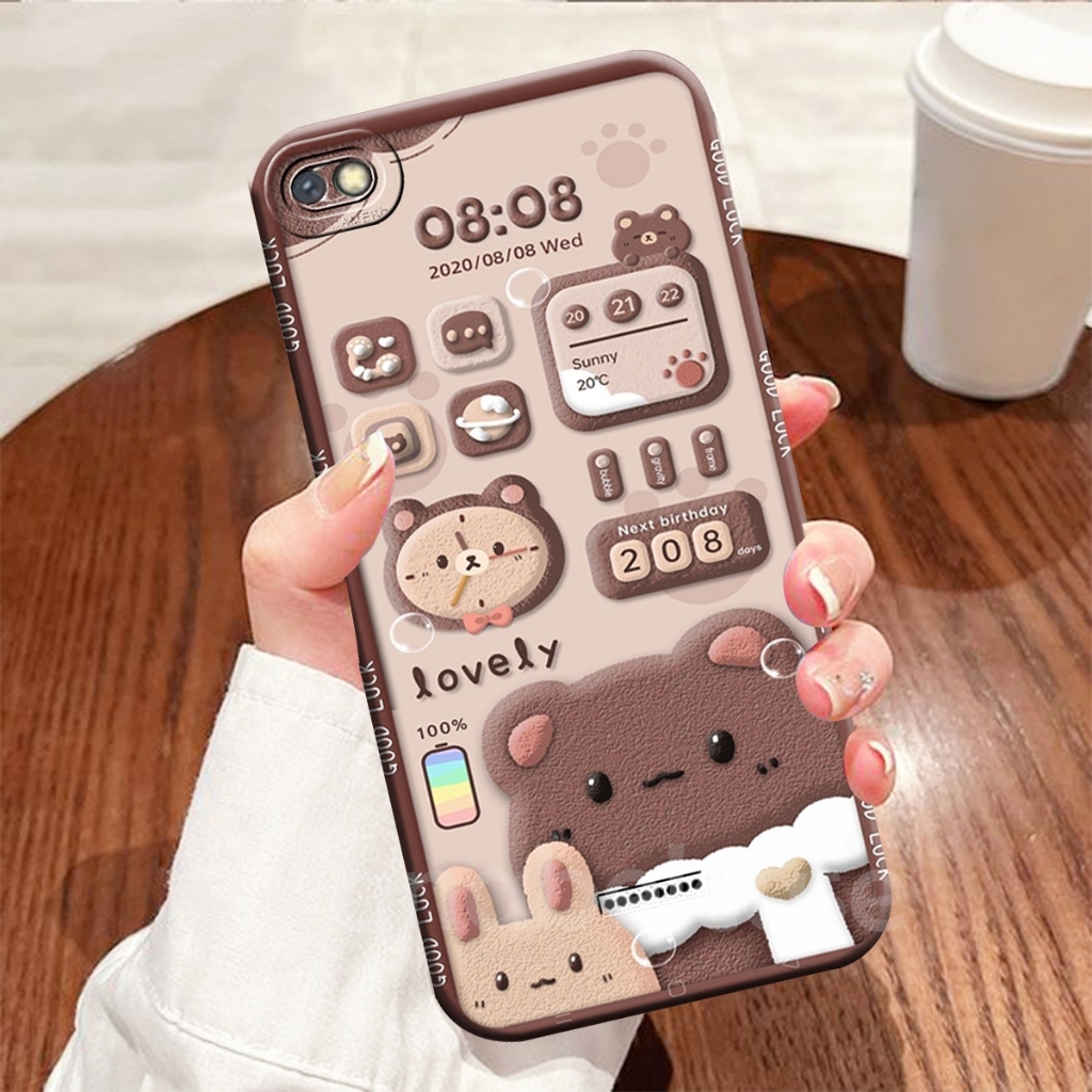 Softcase  REDMI 6A 6 5A 4A NOTE 6 5 5PRO 5A 5A PRIME Case Bear Brown Cute - Case Cantik - Case Bear 