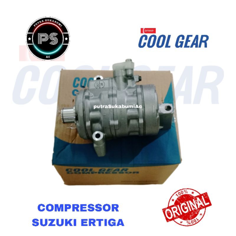 KOMPRESOR COMPRESSOR AC MOBIL ERTIGA ORIGINAL DENSO COOLGEAR