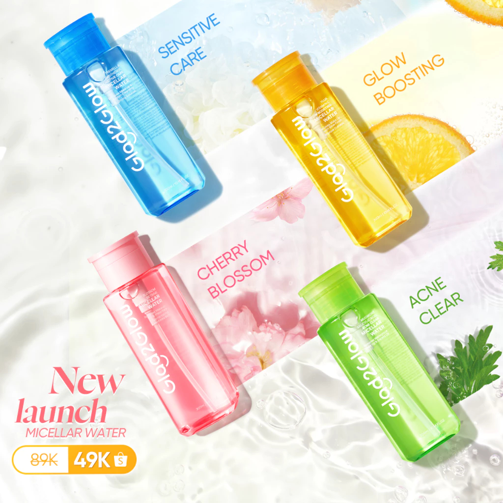 [KECIL] GLAD2GLOW Micellar Water Series 130ml  - Yuja Vitamin C Glow Boosting I Mugwort Salicylic Ac