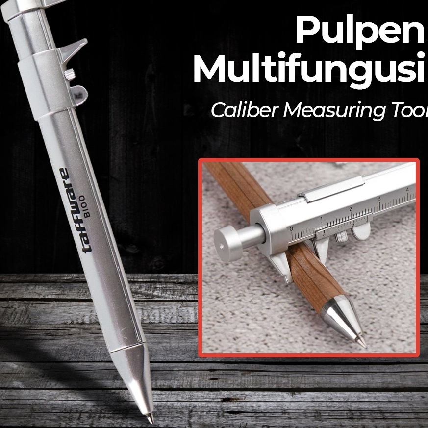 

Pena Pulpen Ballpoint Pen Caliber Measuring Tool Scale Ruler