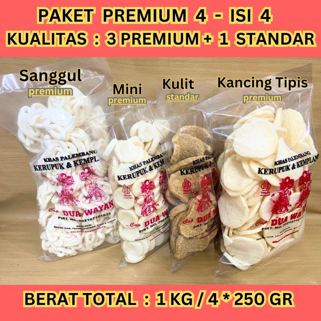 

PAKET PREMIUM 4 ISI 4 Kualitas Premium dan Standar Kemplang Mini Kemplang Peser Kerupuk Sanggul Kemplang Kulit Paket Mix Kemplang Palembang Asli
