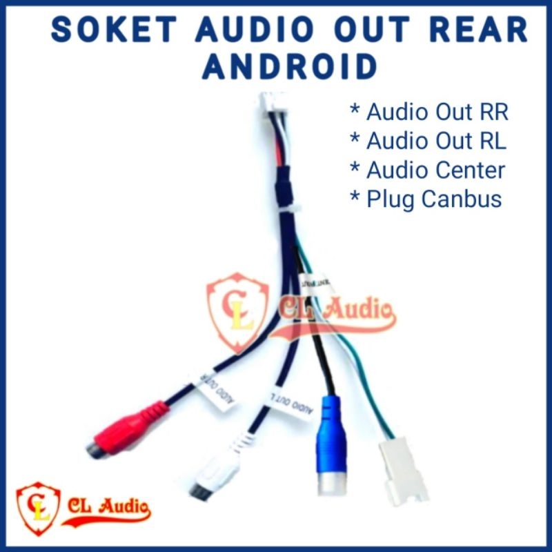 Soket Kabel Rca Rear Head Unit Android Pin 8