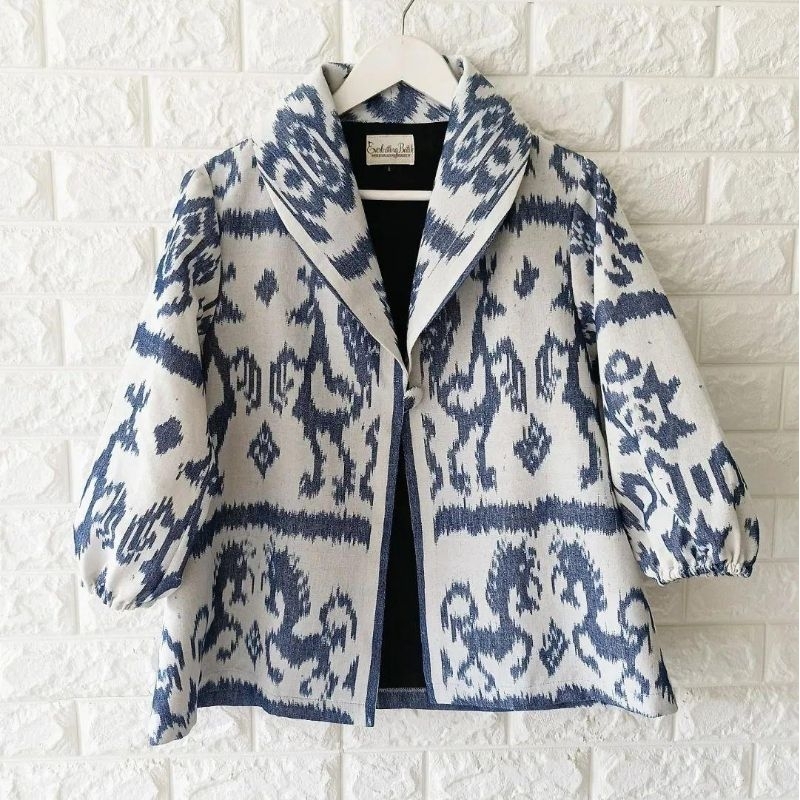 Blazer wanita Blazer Tenun ikat troso