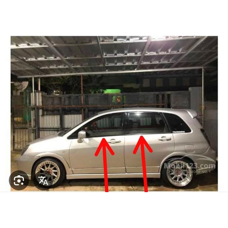 karet pelipit kaca luar water strip kaca luar mobil Suzuki baleno aerio Next-G Set