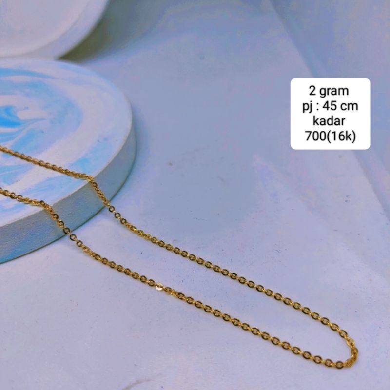kalung emas model rantai jeddar kadar 700(16k)