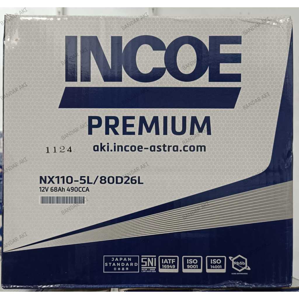 AKI  INCOE 80D26L / NX110-5L JAMINAN 100% ORIGINAL INCOE PREMIUM