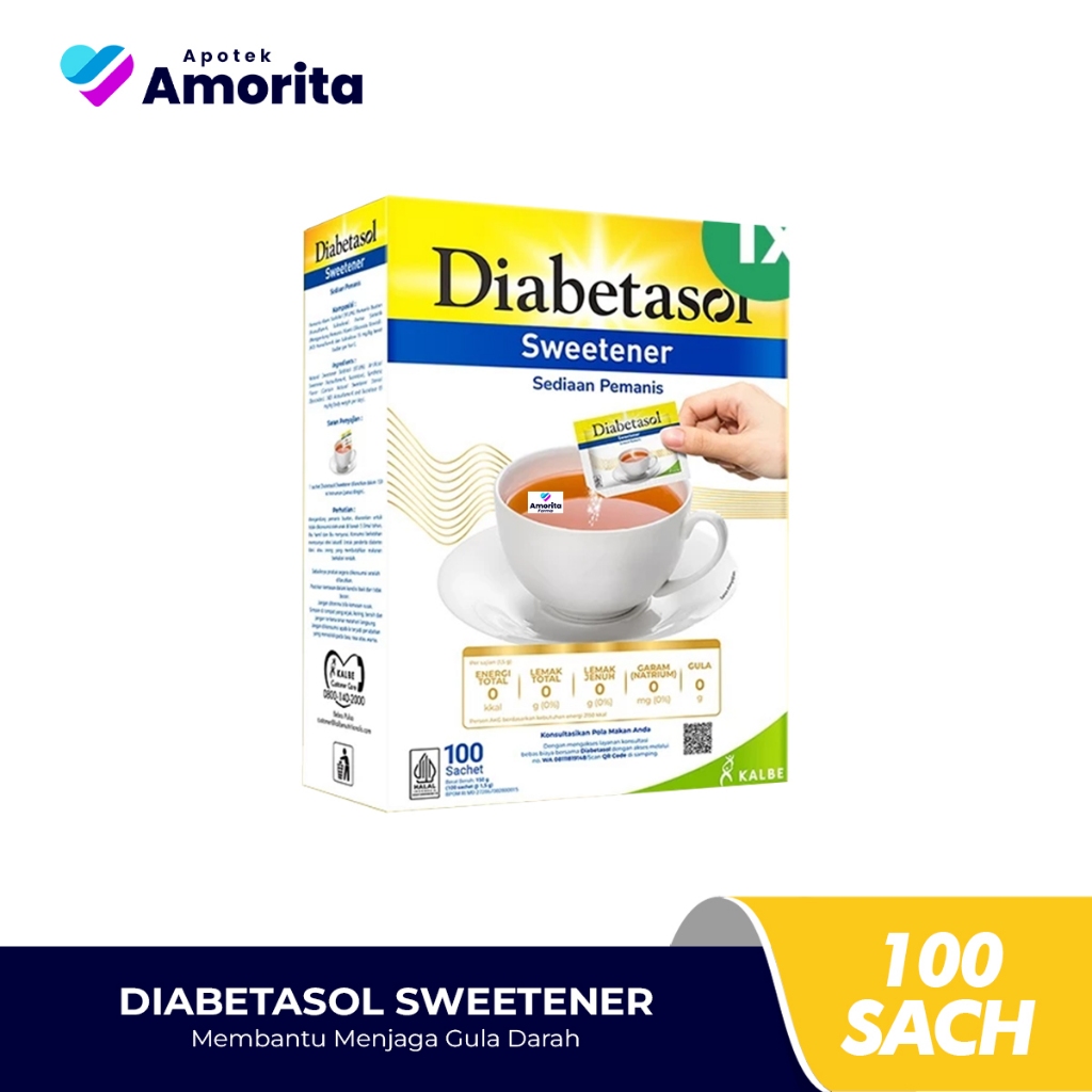 

DIABETASOL Sweetener No Calories - 100 Sachet