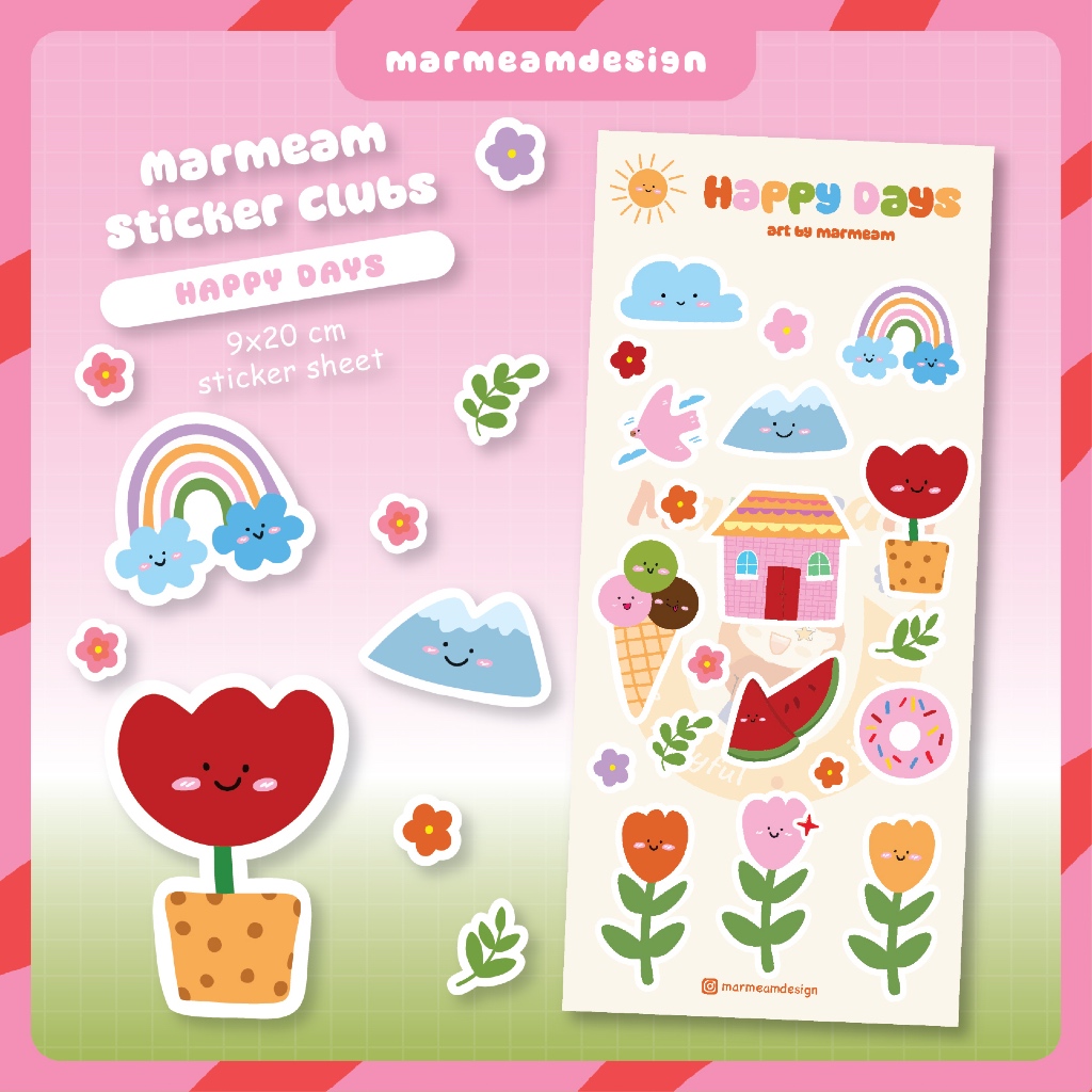 

Sticker Happy Days | Vinyl Sticker Tahan Air 9x20 cm