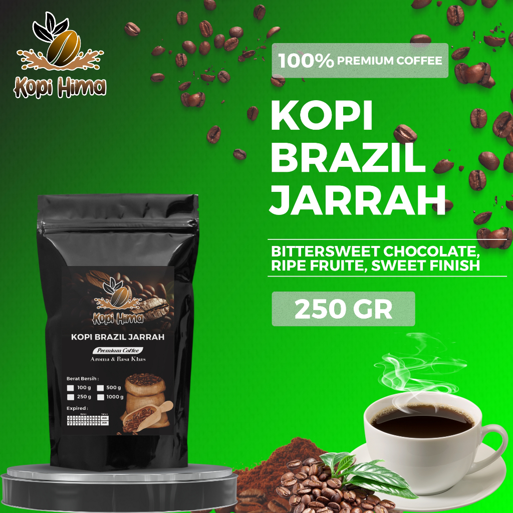 

kopi.hima - bubuk kopi brazil jarrah berat 250 gram premium roasting