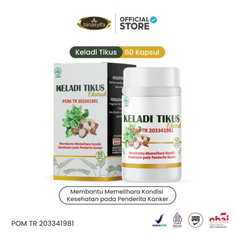 Keladi Tikus Herbal Binasyifa / Obat Tiroid - Getah Bening - Kanker - Tumor - Benjolan Kista Miom ke
