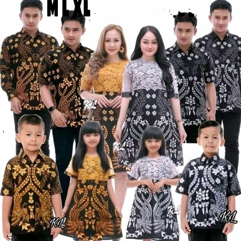 Couple Dress Brokat atasan pria atasan Wanita baju seragam keluarga pasangan batik
