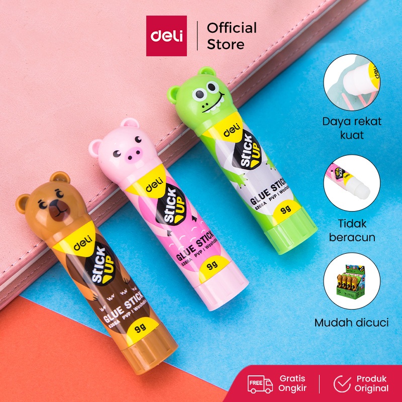 

Deli Stik Lem Glue Stick Fancy perekat yang kuat cepat kering tidak beracun E6366A