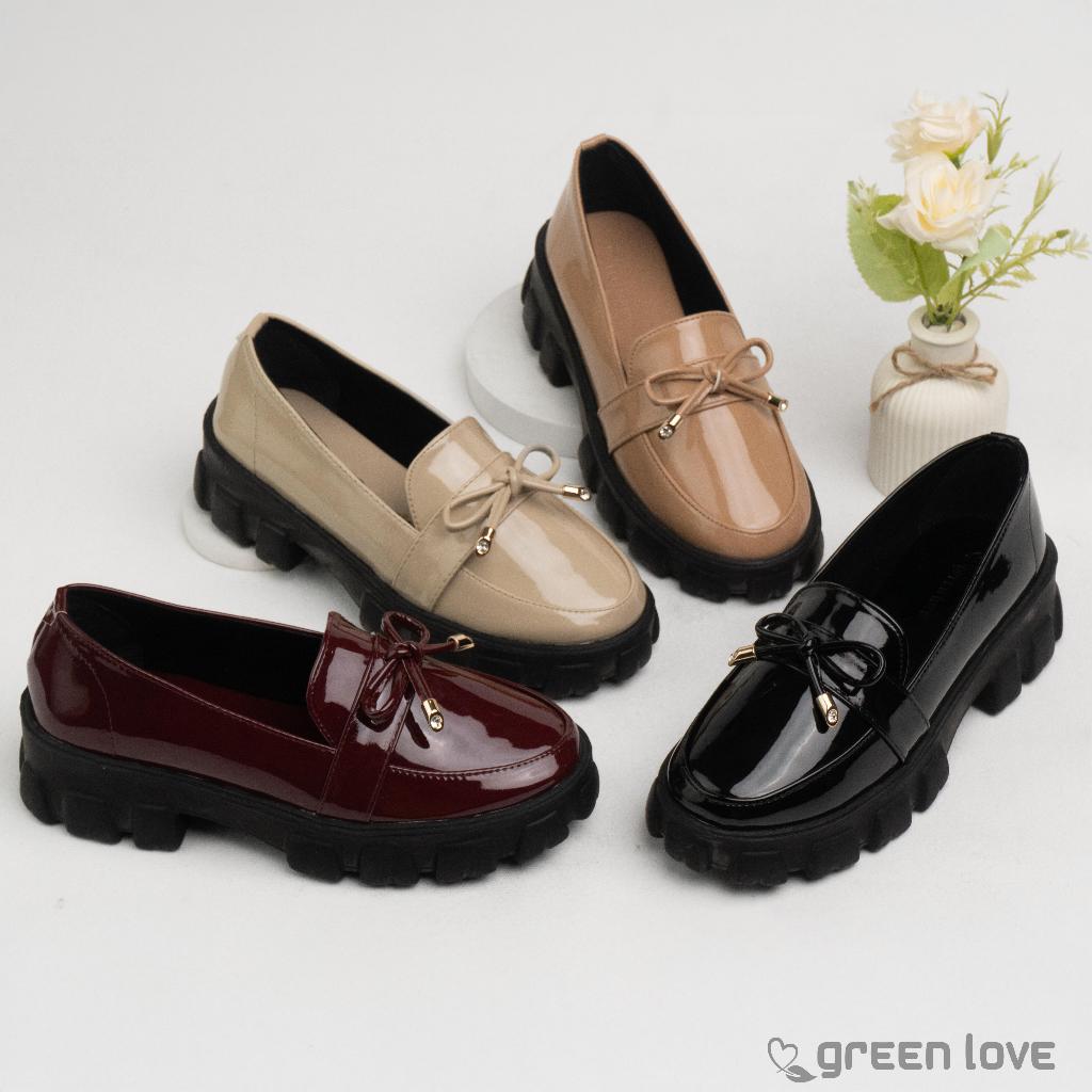 Green Love Sepatu Docmart Wanita FLAMINGO