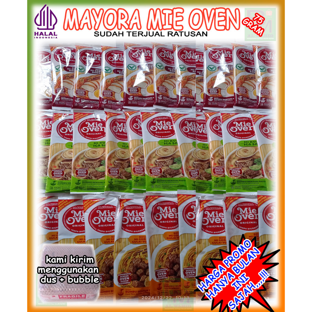 

MIe Oven Dari Mayora Kemasan Bag ready 3 varian rasa