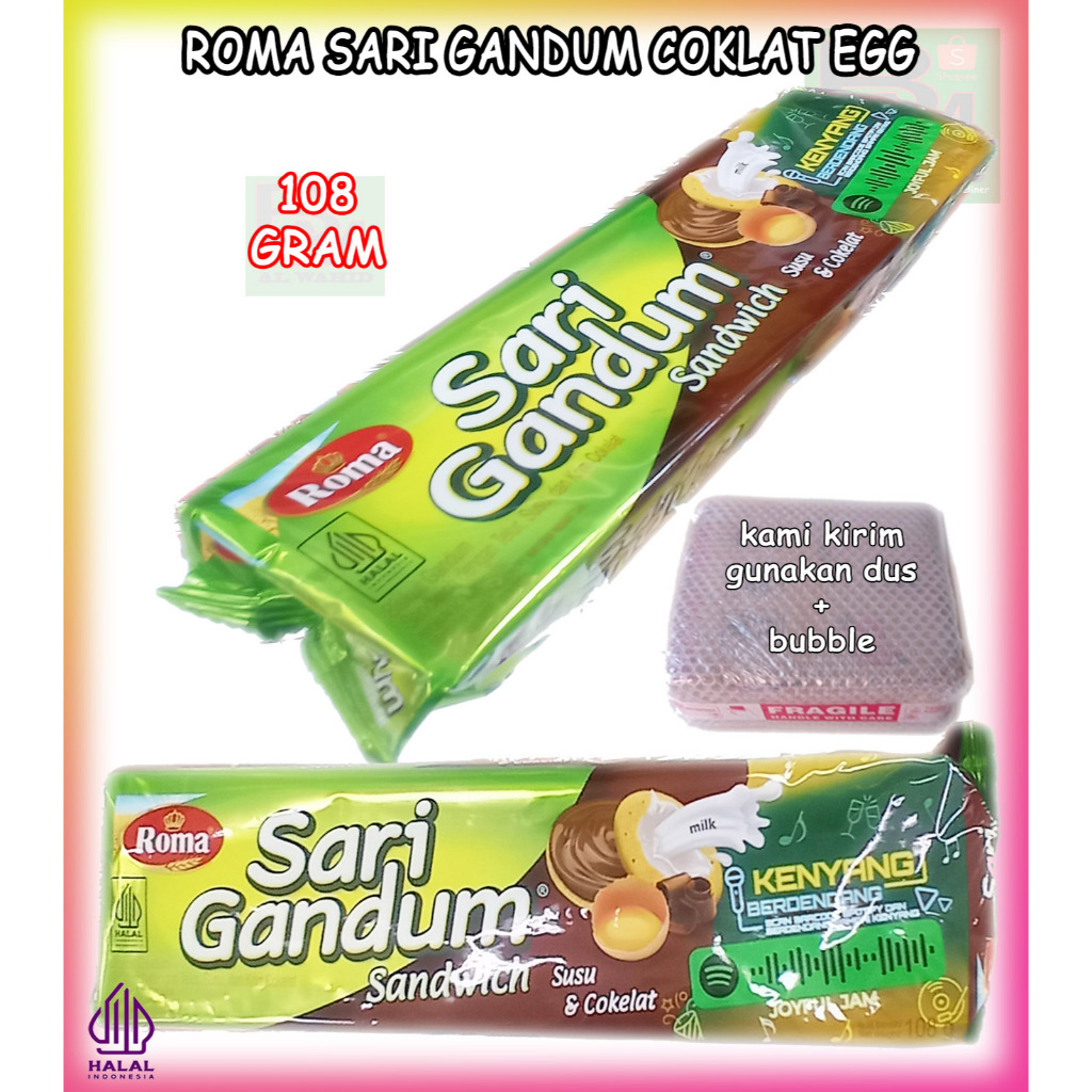 

Roma Sari Gandum Sandwich Susu dan Coklat