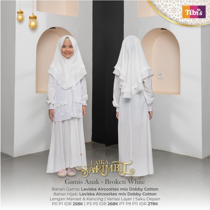 CUCI GUDANG DISKON 40% GAMIS ANAK HITAM PUTIH NIBRAS SALE PROMO