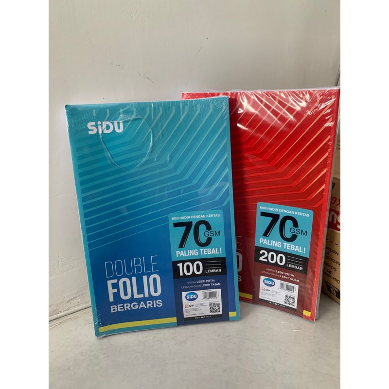 

KERTAS DOUBLE FOLIO SIDU ISI 100/200 Lembar