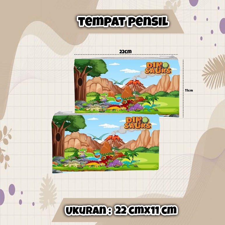 

Tempat Pensil DINO Pencil Case Dompet Kostak