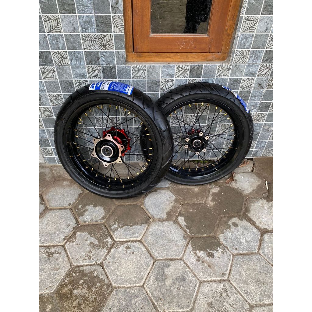 Roda Supermoto CRF 150 L Ban IRC Baru Ring 17 Wheelset SUMO Honda CRF