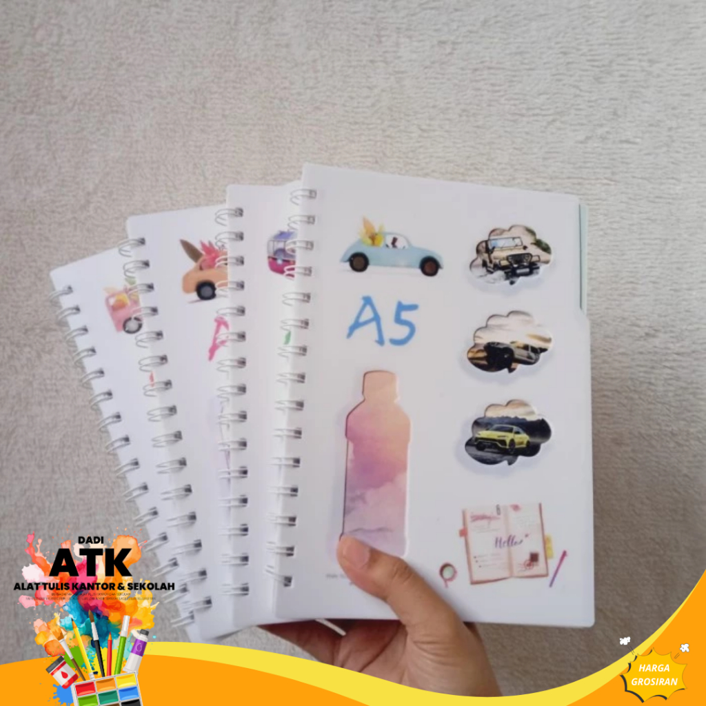 

Notebook Spiral A5 - Buku Catatan - Buku Agenda Fancy White