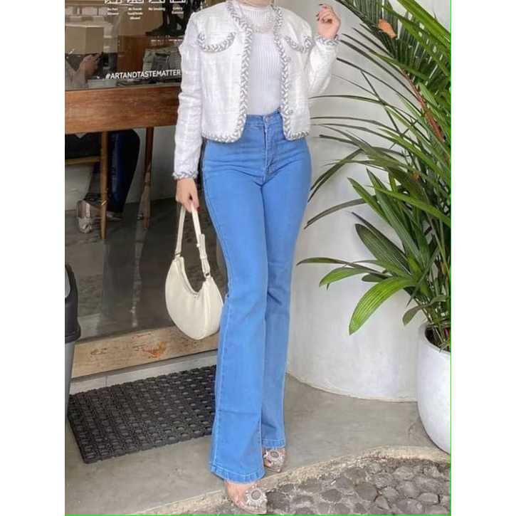 HW Cutbray Jeans Wanita Celana Wanita Jeans Cutbray Kekinian