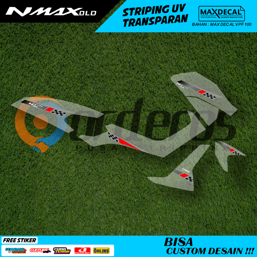 stripping nmax old transparan modifikasi motif terbaru minimalis racing stiker nmax ZA-2