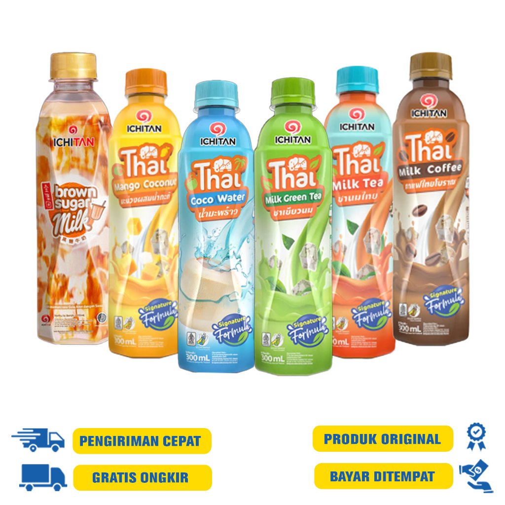 

Ichitan Thai Series & Coconut Drink 310ml - Coconut | MilkTea | Cofee | Mangga | Green Tea| Brown