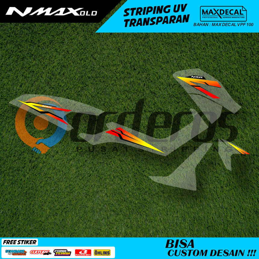 stripping nmax old transparan modifikasi motif terbaru minimalis racing stiker nmax ZA-9