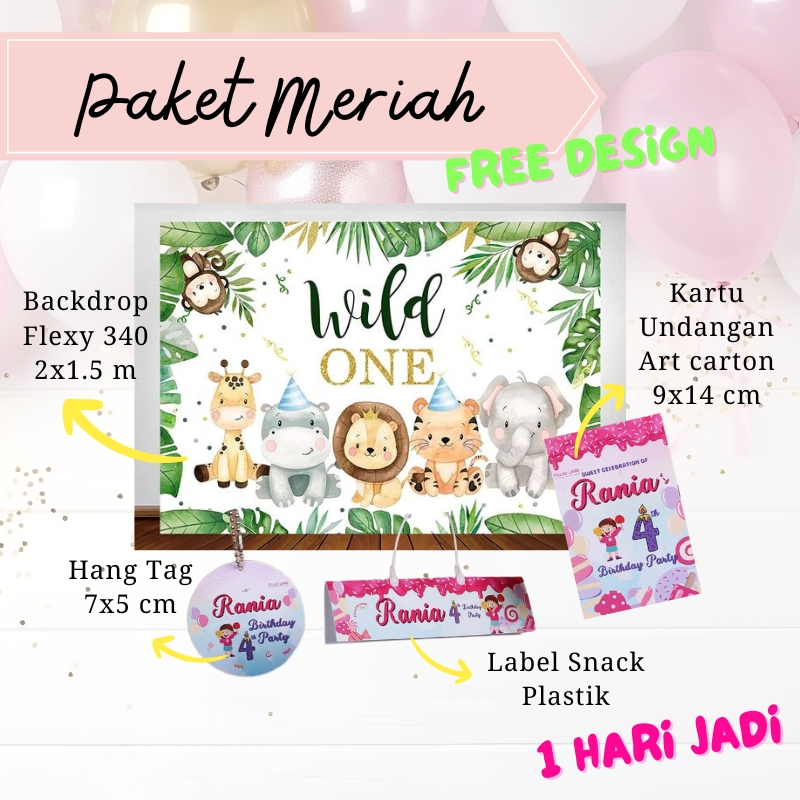 Paket Dekorasi Ulang Tahun Anak Perempuan Laki Laki Dekorasi Set Backdrop Backwall Birthday Banner -