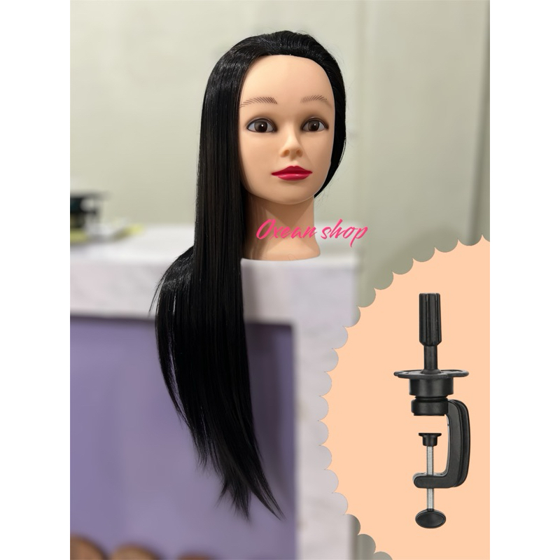 MANEKIN RAMBUT / PATUNG KEPALA / BELAJAR PANGKAS & MODEL RAMBUT SINTETIS