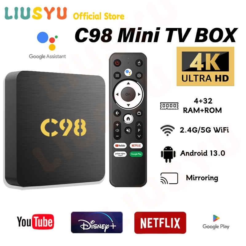 LIUSYU C98 Mini Android Tv Box Android 13.0 OS Ram 4gb Rom 32gb WiFi 5G/2.4G Bluetooth Smart Tv Box 