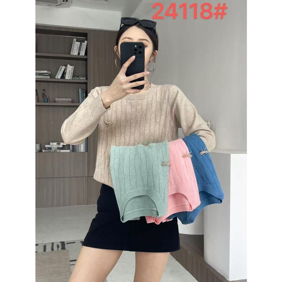 Cable Knit Sweater Wanita