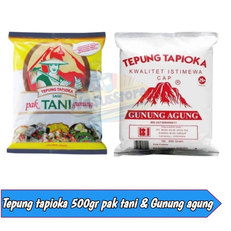 

Tepung tapioka 500 gr cap gunung agung & pak tani