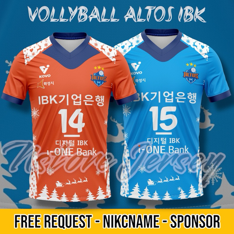Jersey VOLLY KOREA IBK ALTOS Volleyball Altos Cristmas Terbaru 2025 Free Nickname