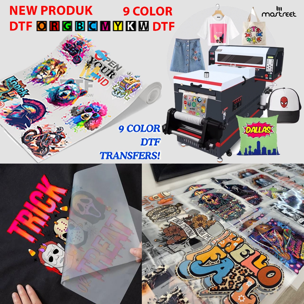 Jasa Cetak Print DTF 9 warna l Sablon DTF Lebar 60cm l sablon permeter sablon setrika