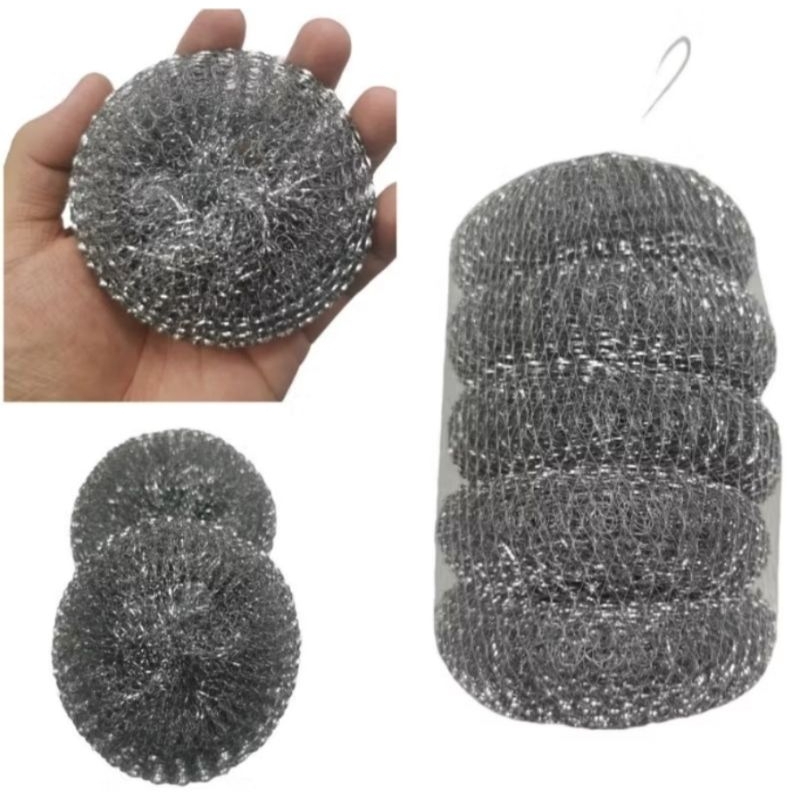 SIKAT KAWAT CUCI PIRING ISI 5PCS SPOON KAWAT CUCI PIRING / SIKAT CUCI PIRING / SABUT BESI STAINLESS 