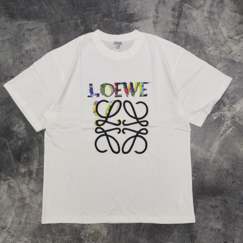 Kaos T-shirt Loewe Glitch logo second bekas