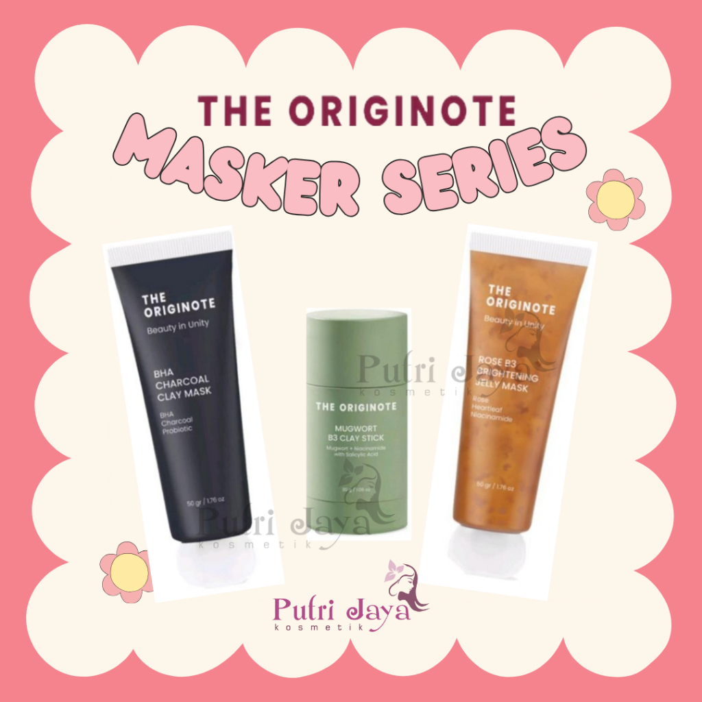 THE ORIGINOTE Masker | Charcoal Mask / Mugwort Clay Stick / B3 Rose Jelly Mask