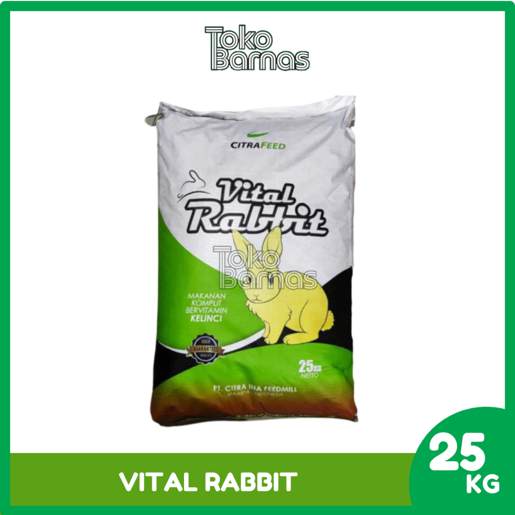 Vital Rabbit 25 Kg Makanan Pelet Pakan Kelinci