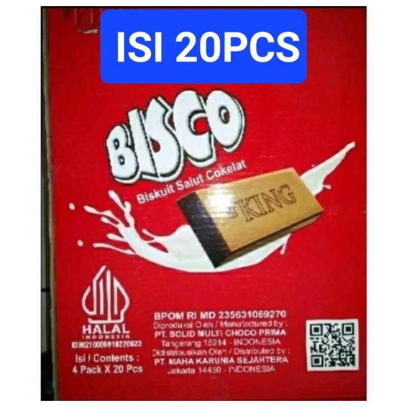 

COKLAT D'KING BISCO BISKUIT SALUT COKLAT ISI 20