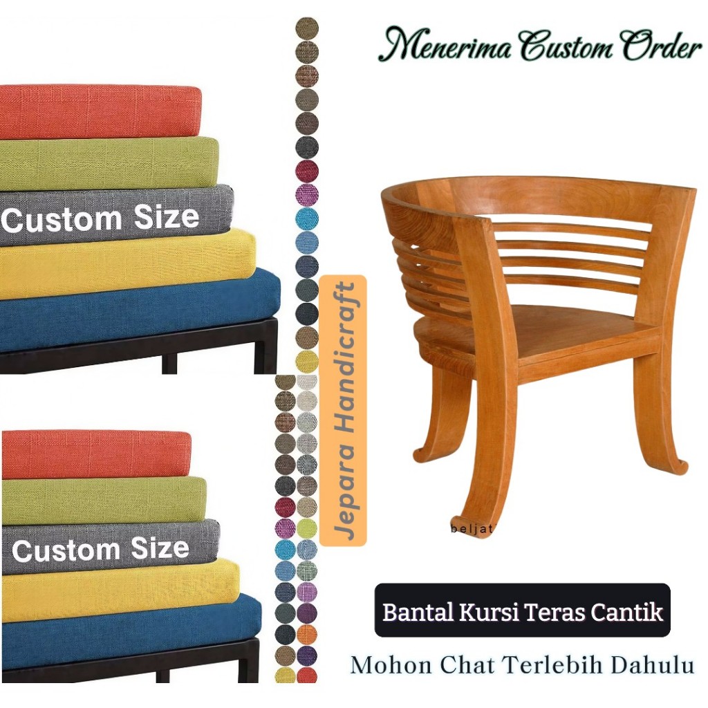 Bantal Kursi Teras | Alas Duduk Kursi Cantik | Alas Duduk | Bantal Kursi | Busa Kursi Teras Jati