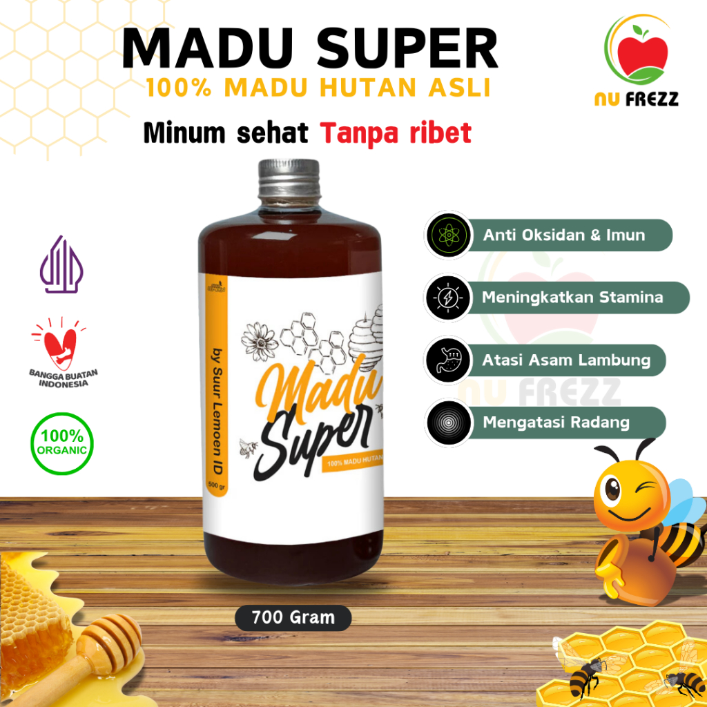 

Madu Super Asli Premium 700 Gram - Madu Hutan Super Asli 100% OriginalTanpa Campuran