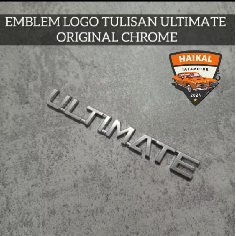 Emblem Tulisan Ultimate Chrome Original Tulisan Ultimate Xpander Original