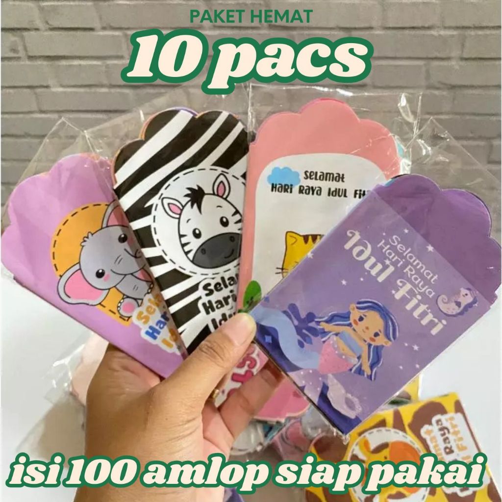 

(10 PACK) AMPLOP LEBARAN VIRAL ISI 100 LEMBAR AMPLOP SIAP PAKAI SIZE MEDIUM BAHAN KERTAS GLOSSY