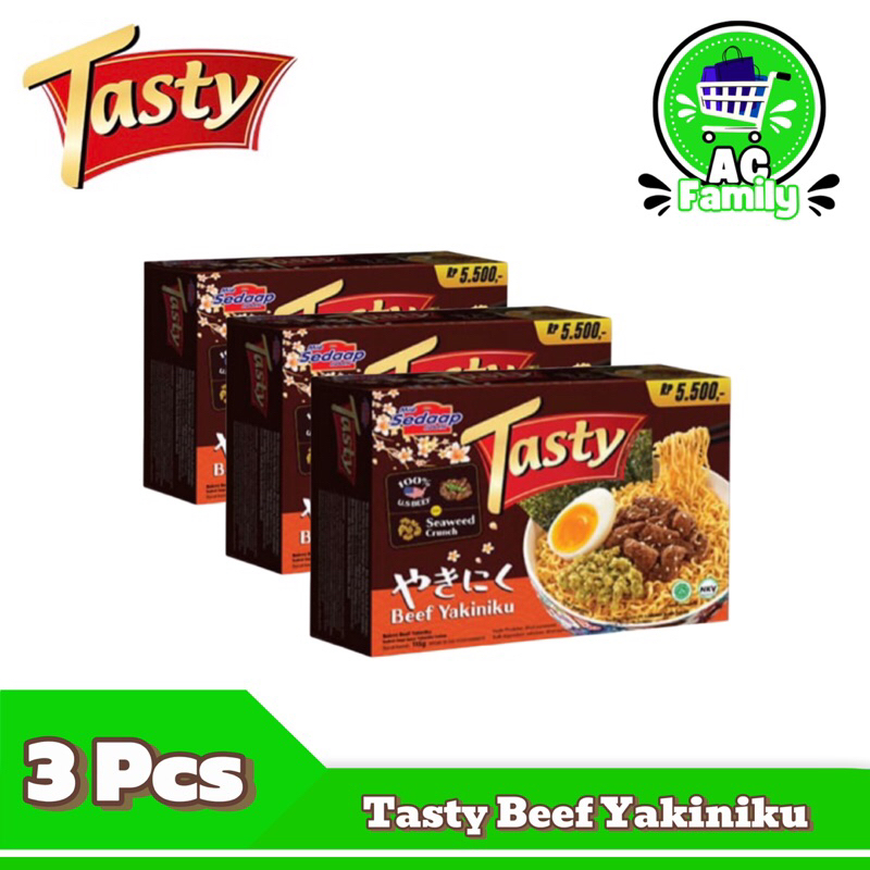 

Sedaap Tasty Mie Instan Beef Yakiniku 115gr x 3 pcs