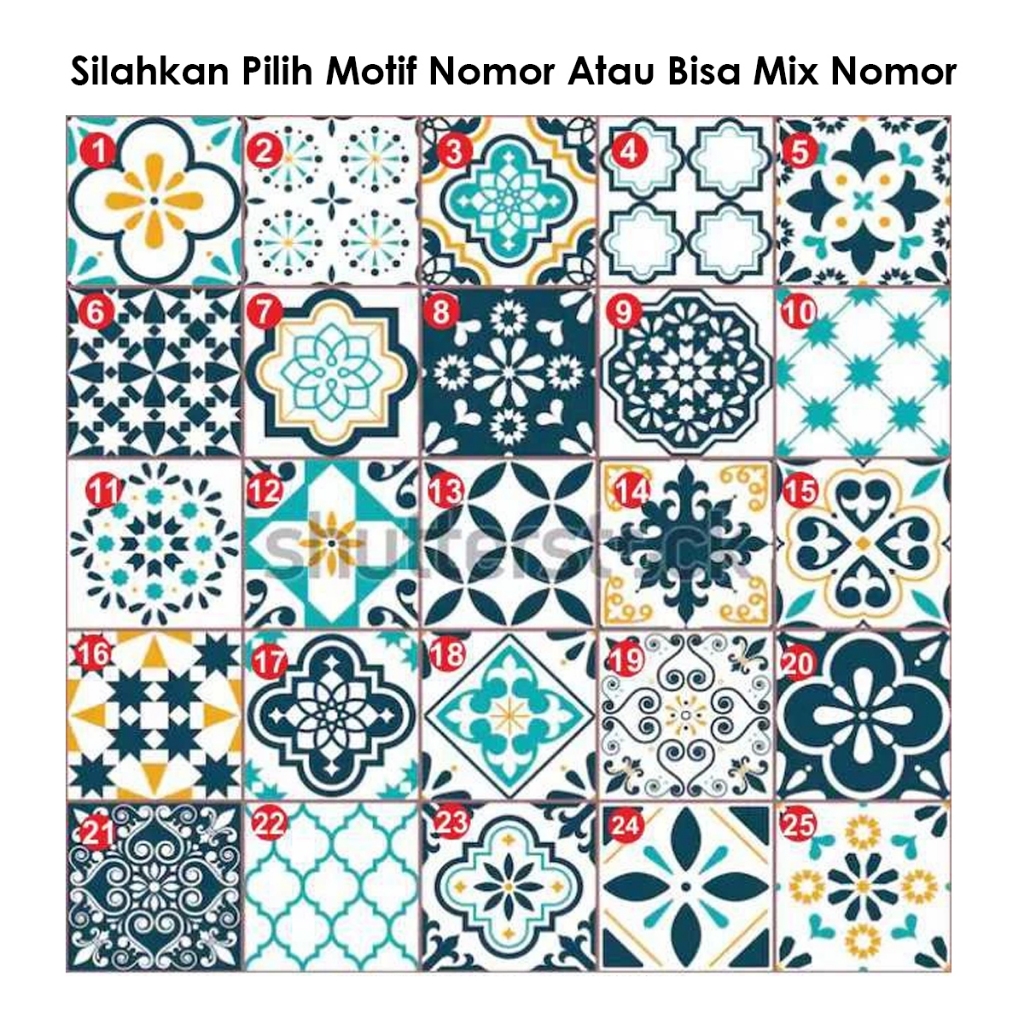 PREMIUM STICKER TEGEL MOTIF TOSKA / STIKER LANTAI / CUSTOM STIKER / STIKER TANGGA / STIKER KERAMIK