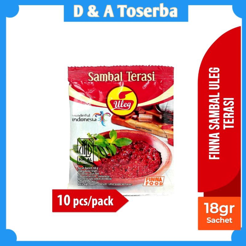 

Finna Food Sambal Terasi 18gr Sachet renceng @10pcs