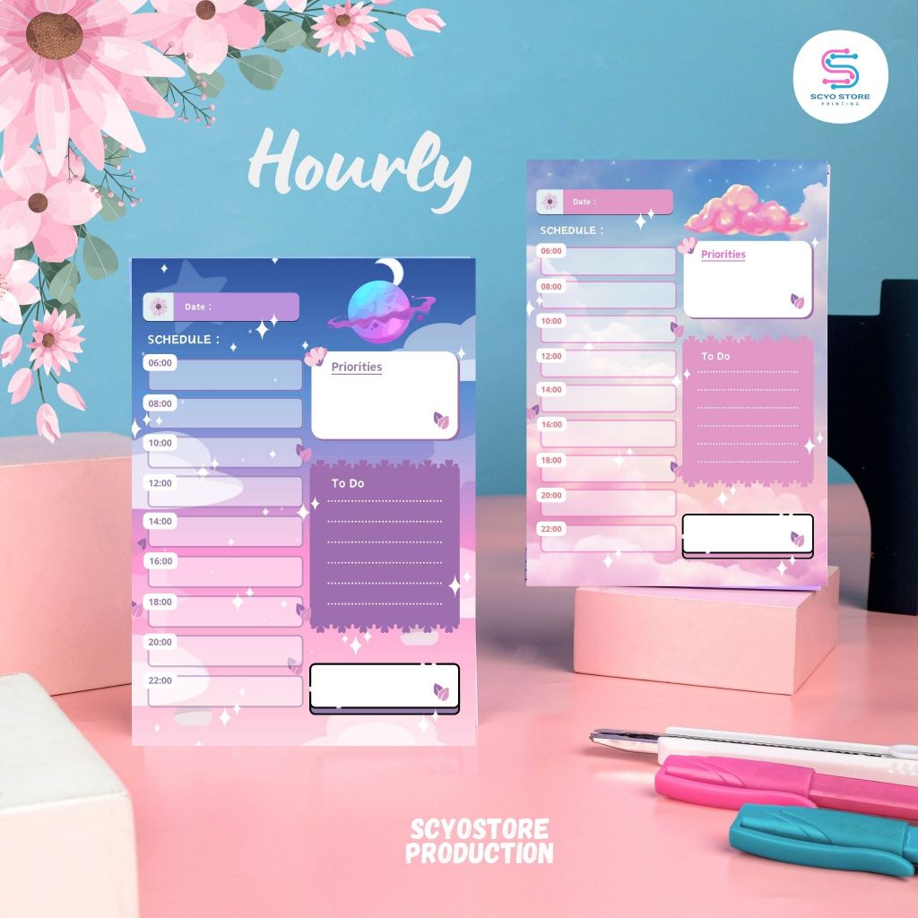 

Buku Agenda Kerja Aesthetic Daily Planner A6 Isi 30 Lembar - Agenda Perjam