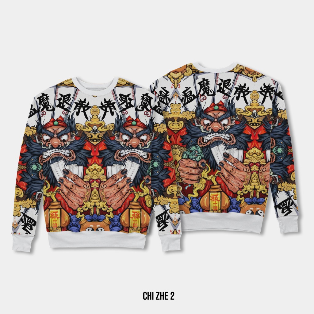 Sweater Crewneck Sweatshirt Family Couple Keluarga Dewasa Anak Unisex 3R Chi Zhe 2