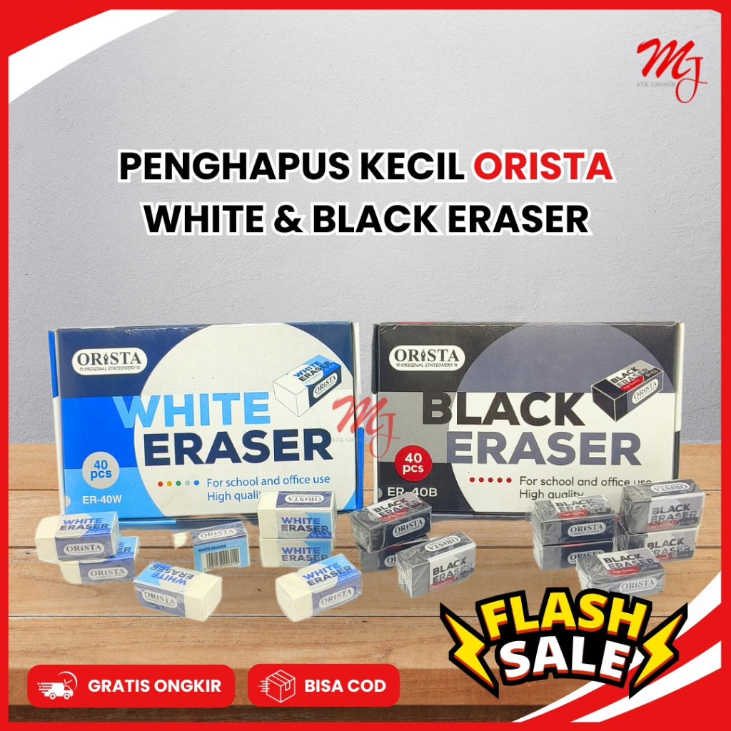 

(40 pcs) Stip / Penghapus Pensil Kecil Orista 1 Pack Grosir